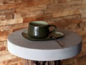 Ogo Living Outo Stoneware Cup and Saucer - Green