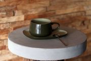 Ogo Living Outo Stoneware Cup and Saucer - Green