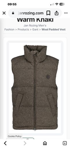 Gant Wool Padded Vest Body-Warmer Warm Khaki