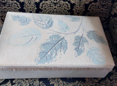 Antique French Linen Jewellery Box