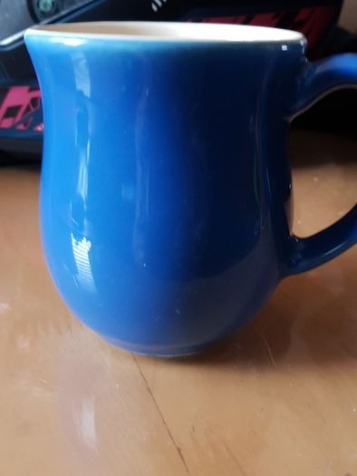 Vintage Mellow Birds Blue Yellow Coffee Mug Rare Retro Collectable Advertising