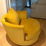 Velvet Swivel Armchair Image 3