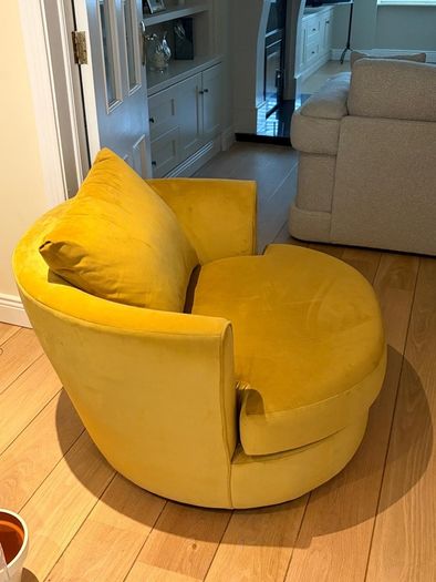 Velvet Swivel Armchair