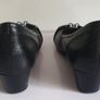 Hush Puppies Candida Pump Black Leather Low Wedge Shoes New With Box UK3 CAN POST Image 8
