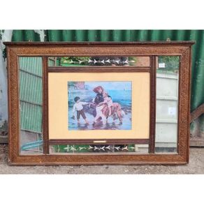 Ornate Mirror with Integrated Print KAS830