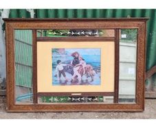 Ornate Mirror with Integrated Print KAS830