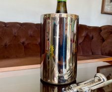 Mirror Polished Stainless Steel Double Walled Wine Cooler resembling the Wine Bottle Cooler