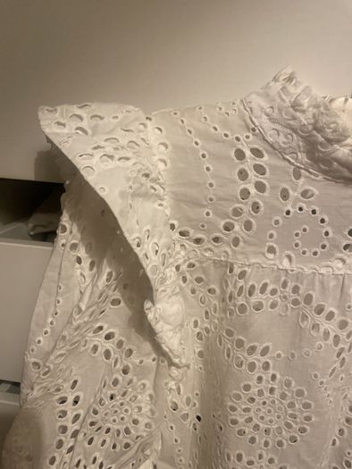 Iris & Ink pure cotton guipure lace blouse