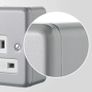 MK Metal Clad Double Socket With Back Box Image 3