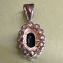 Vintage Sapphire and Silver Pendant and Earrings Image 3