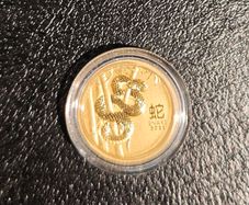 2025 Year of the Snake Gold Coin 1/10oz Lunar