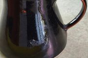 Vintage Louis Mulcahy Ireland Studio pottery Milk Pitcher Shade of Dark Brown.