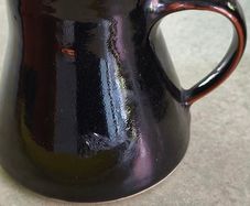 Vintage Louis Mulcahy Ireland Studio pottery Milk Pitcher Shade of Dark Brown.