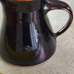 Vintage Louis Mulcahy Ireland Studio pottery Milk Pitcher Shade of Dark Brown.