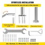 5 Step Railing Stainless Steel Transitional Handrail fit for Level Surface and 1 to 5 Steps Adjustable Stair Railing Indoor Outdoor Step Railings 99.8 kg Capacity Image 5