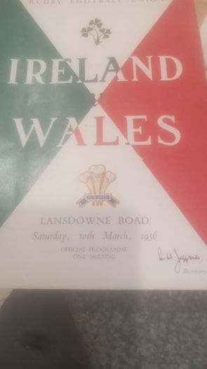 Rare Irish Rugby Programmes