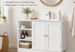 Bathroom Washbasin Cabinet with 2 Doors & Adjustable Shelves