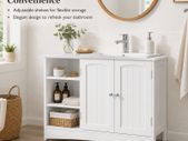 Bathroom Washbasin Cabinet with 2 Doors & Adjustable Shelves