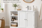 Bathroom Washbasin Cabinet with 2 Doors &amp; Adjustable Shelves