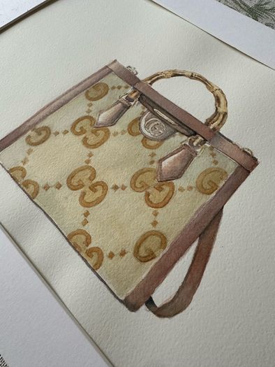 Watercolour - Gucci Bag