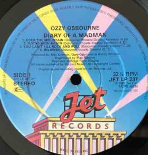 OZZY Diary of a madman original 1981 release vinyl record in very good condition