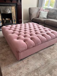 Large pink ottoman