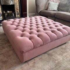 Large pink ottoman