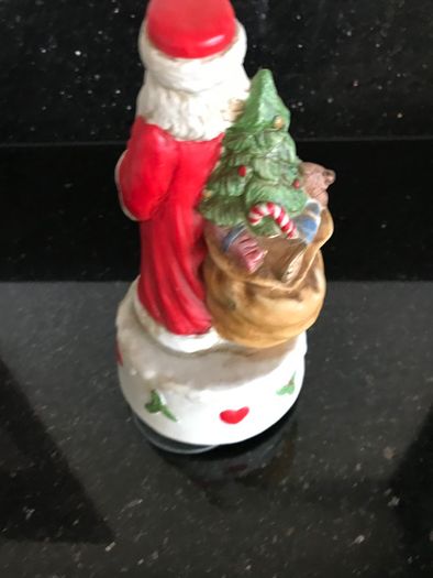 Vintage Ceramic Musical Santa