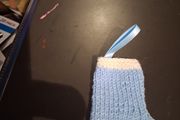 handmade knitted sock decorations