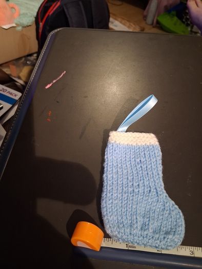 handmade knitted sock decorations
