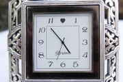 Brighton Tango Square Silver Plated Desk Clock