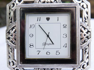 Brighton Tango Square Silver Plated Desk Clock