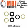 iPhone 12 Pro Max Back Camera Glass Rear Camera Lens Cover with Adhesive Image 2