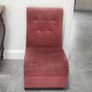 Vintage Pink Velvet Slipper Chair Image 3