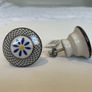 Patterned door knobs with washers and screws Image 3