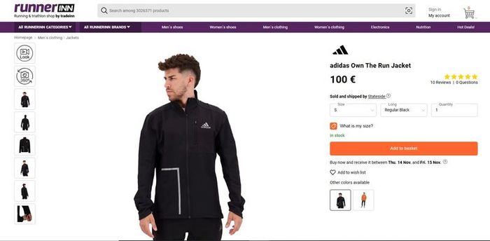 Adidas Runing Jacket | Mens