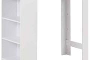 Bar Table with Shelf White 110x50x103 cm - Free Delivery Nationwide