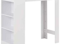 main image for ad Bar Table with Shelf White 110x50x103 cm - Free Delivery Nationwide