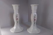 Beleek Country Trellis Candlesticks