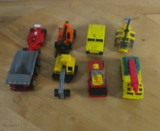 8 Vintage Matchbox & Hot Wheels Diecast Car Bundle 1990s/2000s Humvee, F1 Ferrari, Construction Trucks