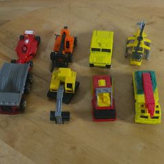 8 Vintage Matchbox & Hot Wheels Diecast Car Bundle 1990s/2000s Humvee, F1 Ferrari, Construction Trucks