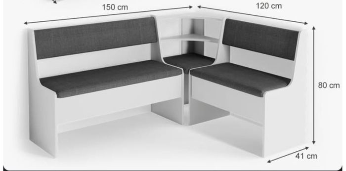 Corner dining bench set with table and stool