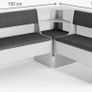 Corner dining bench set with table and stool Image 2