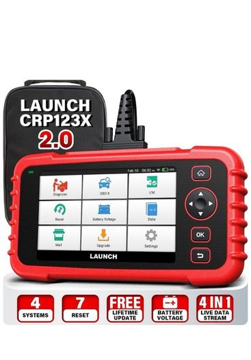 7 reset function2026  LAUNCH CRP123X OBD2 Scanner for Engine Transmission ABS SRS Diagnostics with SAS Calibration/Throttle Reset/Oil Reset, Battery Test, Free Update