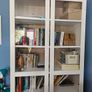 AS NEW white and glass bookcase Image 2