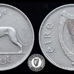 [#2519] - Ireland 1955 | Irish 6d | Six Pence | Wolfhound | KM.13a