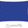 MULTIPLE SIZES/COLOURS AVAILABLE Sun Shade Sail 2m x 3m Rectangle Shade Sails Waterproof Outdoor Garden Patio Party Sunscreen Awning Canopy 98% UV Block With Free Rope, Blue Image 2