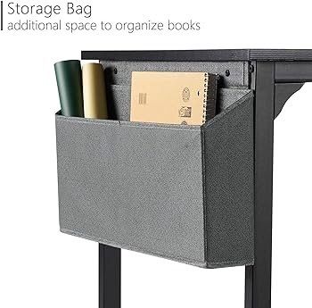 Writing Computer Desk, Office Work Desk for student and worker, Laptop Table with Storage Bag and Headphone Hook,Modern Simple Style Desks for Bedroom, Home, Office(80x50x75cm)