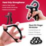 Hand Grip Strengthener Workout Kit (5 Pack), 2 Forearm Grip Adjustable Resistance Hand Gripper, Finger Stretcher, Grip Ring & Stress Relief Grip Ball for Athletes Image 3