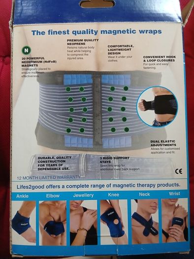 Magnetic therapy belt (35" - 48" WAIST) for back pain